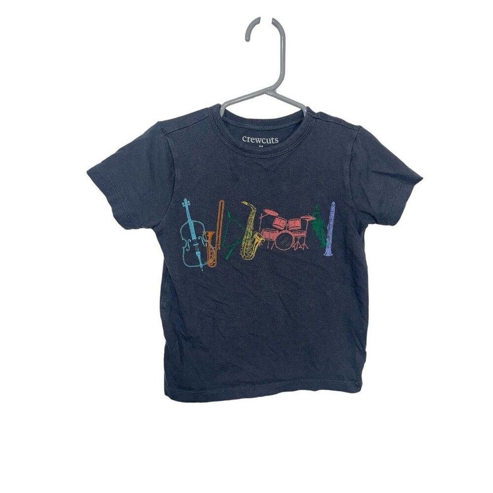 CREWCUTS BY J CREW Little Boys 2-3 Musical Instruments Band Tee